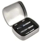 Brause Metallbox mit 6 Zeichenfedern