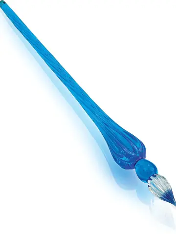 J.Herbin Runde Glasfeder 18cm; Marineblau