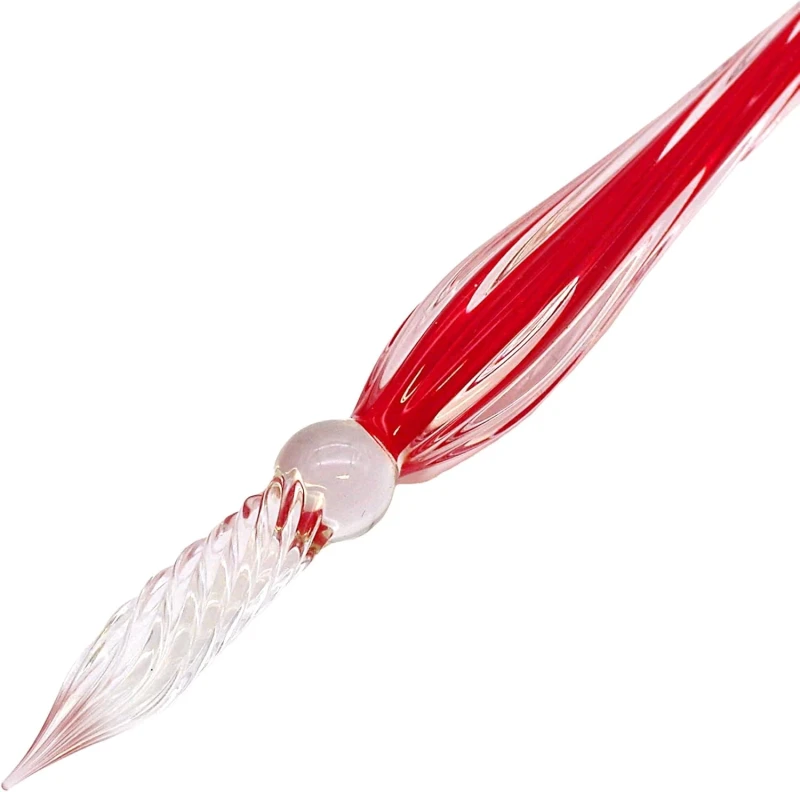 J.Herbin Gedrehte Glasfeder 18cm; Rot