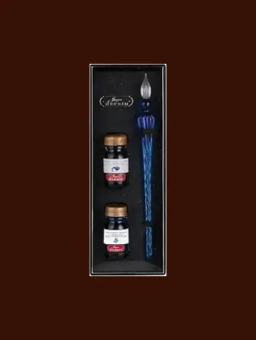 J.Herbin Tinten-und Glasfederset Ultramarin
