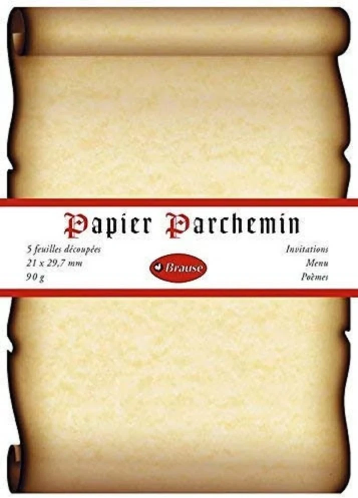 J.Herbin Kalligrafiepapier, Mittelalterpapier,Pergamentpapiereffekt, A4 elfenbein - Elfenbein