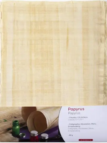 J.Herbin Packung mit 3 Blatt Papyrus A4
