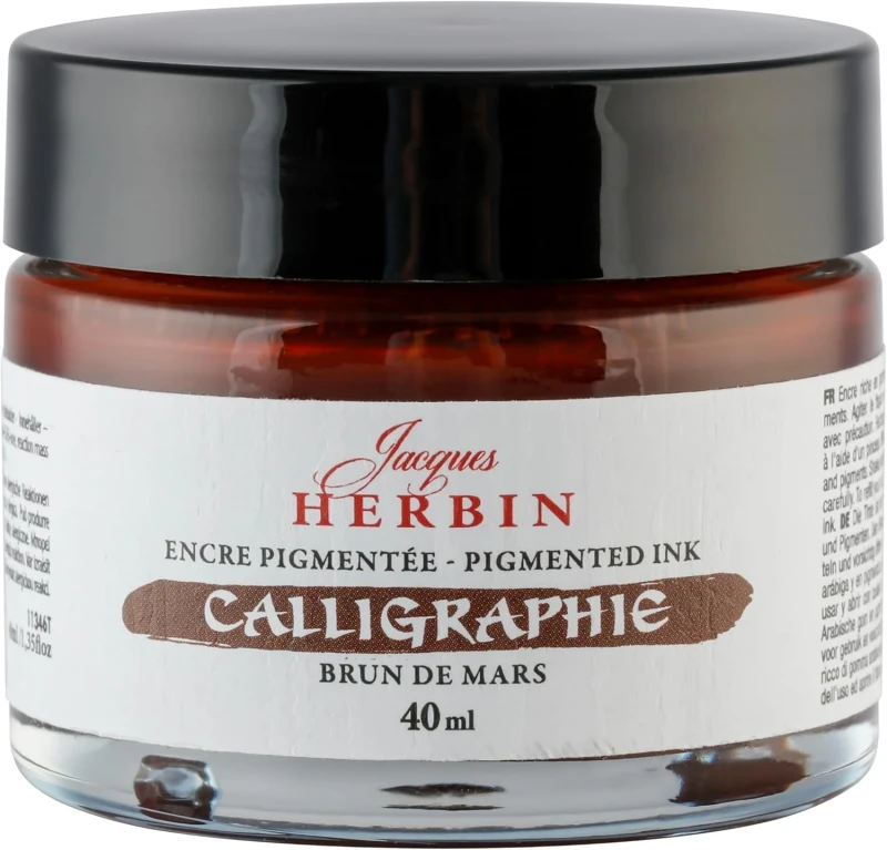 J.Herbin Pigmentierte Kalligrafietine 40ml - Marsbraun