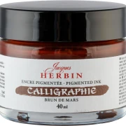 J.Herbin Pigmentierte Kalligrafietine 40ml - Marsbraun