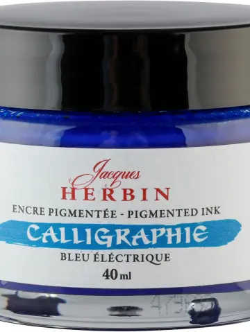 J.Herbin Pigmentierte Kalligrafietine 40ml - Elektrisches Blau