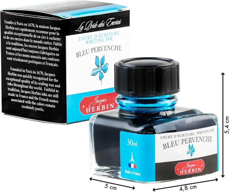 J.Herbin Schreibtinte, La Perle des Encres, Flakon 30ml - Mittelblau