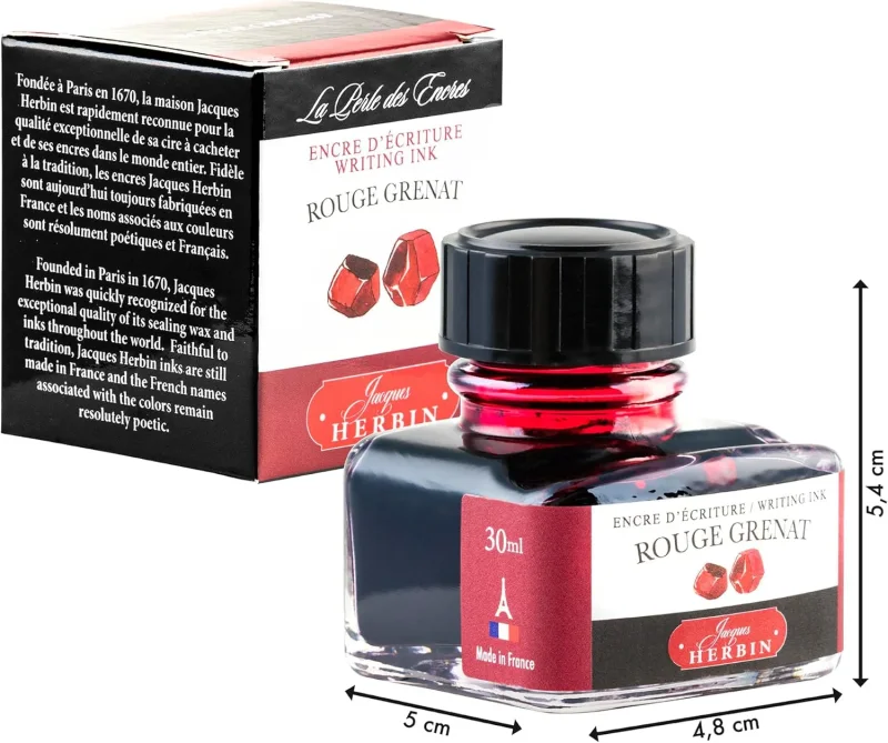 J.Herbin Schreibtinte, La Perle des Encres, Flakon 30ml - Granatrot
