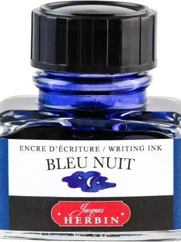 J.Herbin Schreibtinte, La Perle des Encres, Flakon 30ml - Mitternachtsblau