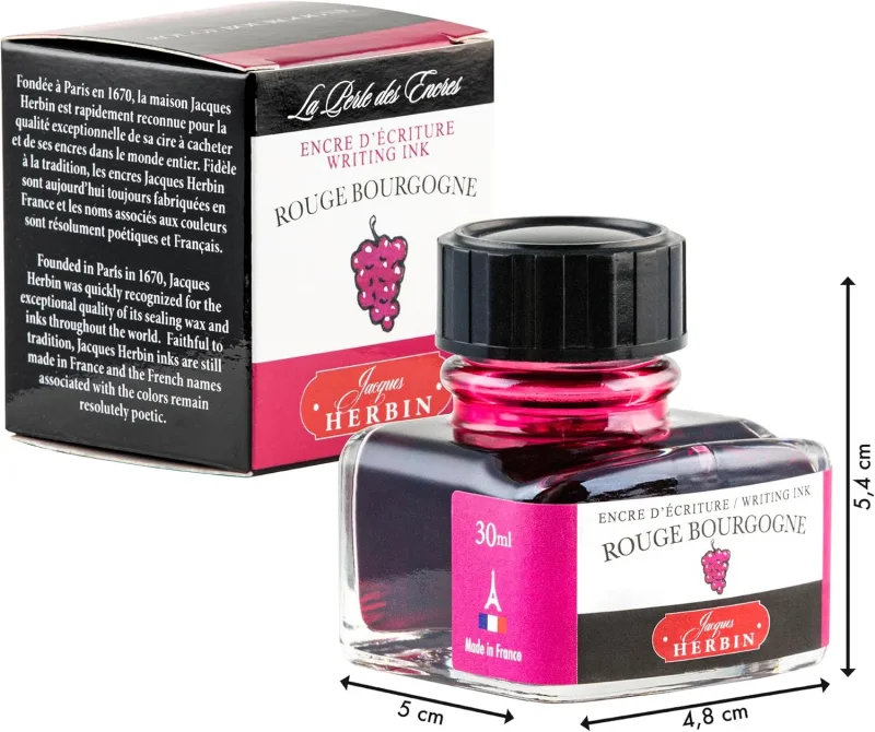J.Herbin Schreibtinte, La Perle des Encres, Flakon 30ml - Burgunderrot