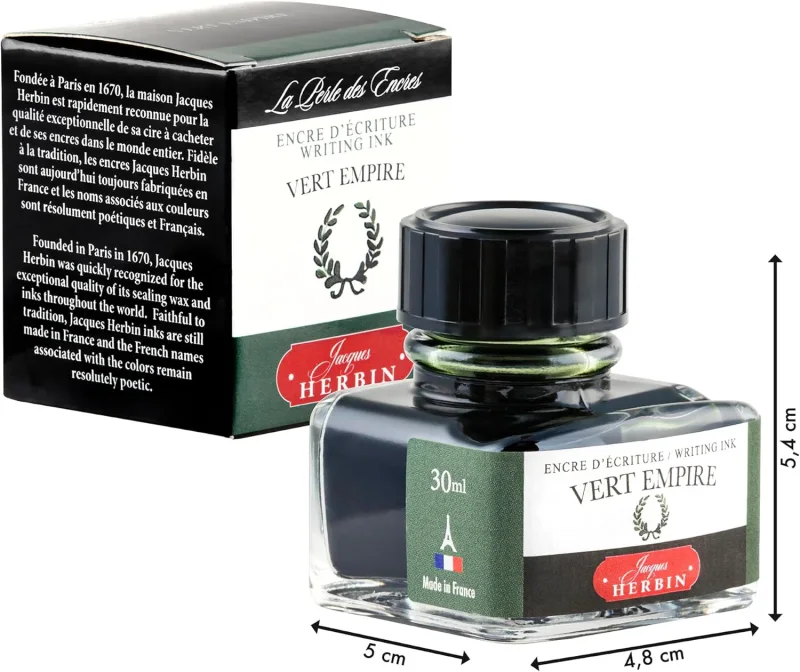 J.Herbin Schreibtinte, La Perle des Encres, Flakon 30ml - Lorbeergrün