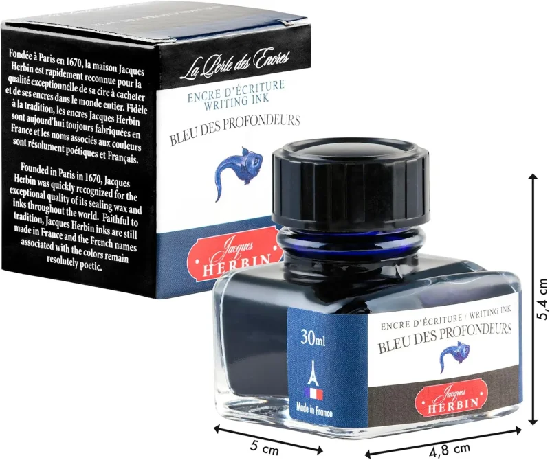 J.Herbin Schreibtinte, La Perle des Encres, Flakon 30ml - Dunkelblau