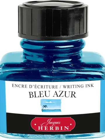 J.Herbin Schreibtinte, La Perle des Encres, Flakon 30ml - Azurblau