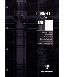 Kursus-Block CORNELL, A4, 100 Blatt liniert 90g, 4-fach gelocht