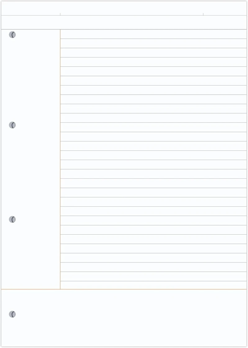 Kursus-Block CORNELL, A4, 100 Blatt liniert 90g, 4-fach gelocht