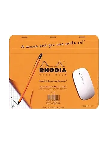 Rhodia Mousepad Bloc, 19x23cm, 30 Blätter kariert