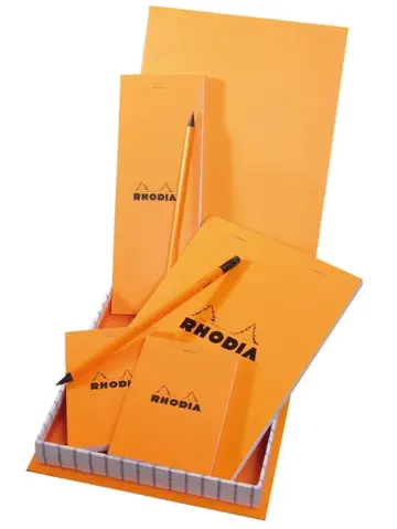 Rhodia Schreibset "Essential-Box", Blöcke kariert, 22,8x18x3 cm - Orange