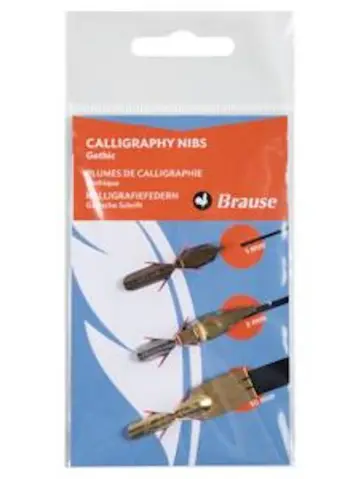 Schrift-Set mit 3 Kalligrafiefedern für die Gotische Schrift