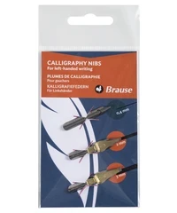Schrift-Set mit 3 Kalligrafiefedern für Linkshänder