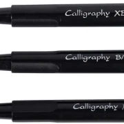 J.Herbin Packung mit 3 Filzstiften/Markern für die Kalligrafie - Schwarz